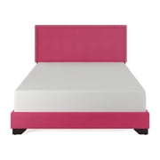 Skylar Nailhead Trim Upholstered Full Platform Bed, Pink