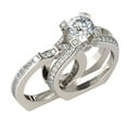 thumbnail image 1 of Skylar Wedding Ring Set for Women Engagement Ring and Matching Band Cz Ginger Lyne Collection, 1 of 5