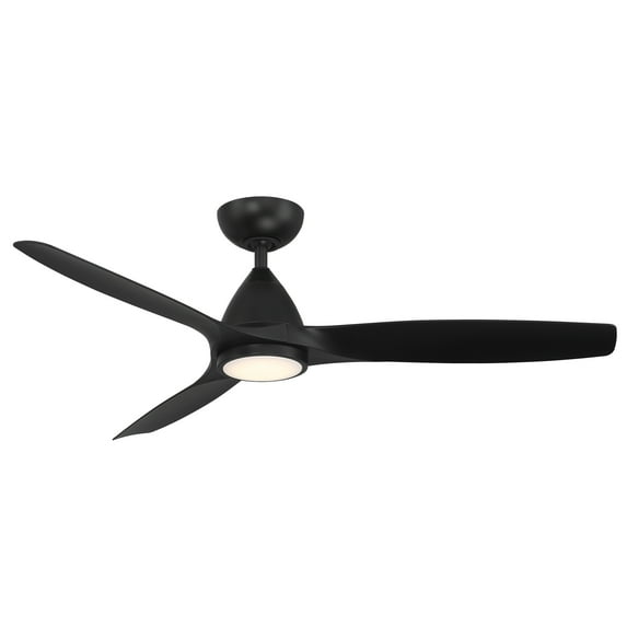 Skylark 54" Matte Black Dimmable LED Smart Ceiling Fan with Remote Control