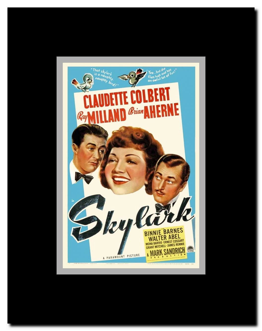 Skylark Framed Movie Poster