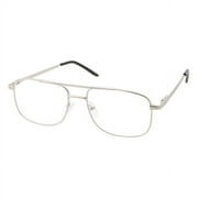 Skylark Multifocal Metal Frame Aviator +1.00 Reading Glasses, Silver