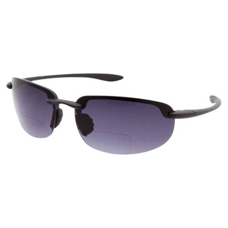 Skylark Wrap Rimless Bifocal +2.75 Reading Glasses, Black
