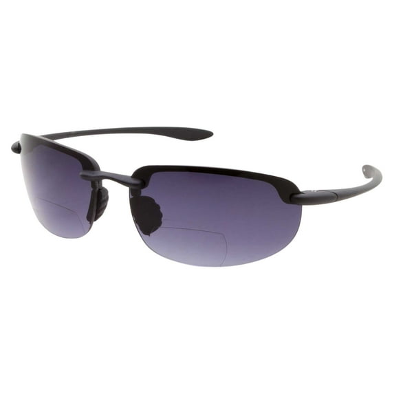 Skylark Wrap Rimless Bifocal +2.75 Reading Glasses, Black