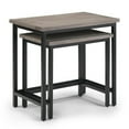 thumbnail image 1 of Skyler 25" W MANGO WOOD and Metal Nesting 2 Pc Side Table in Dark Cognac Brown, 1 of 12