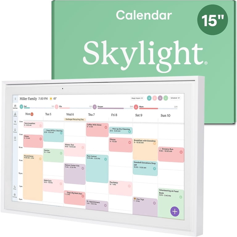 Skylight カレンダー Skylight 15-inch Touchscreen Digital Calendar, Family Organizer