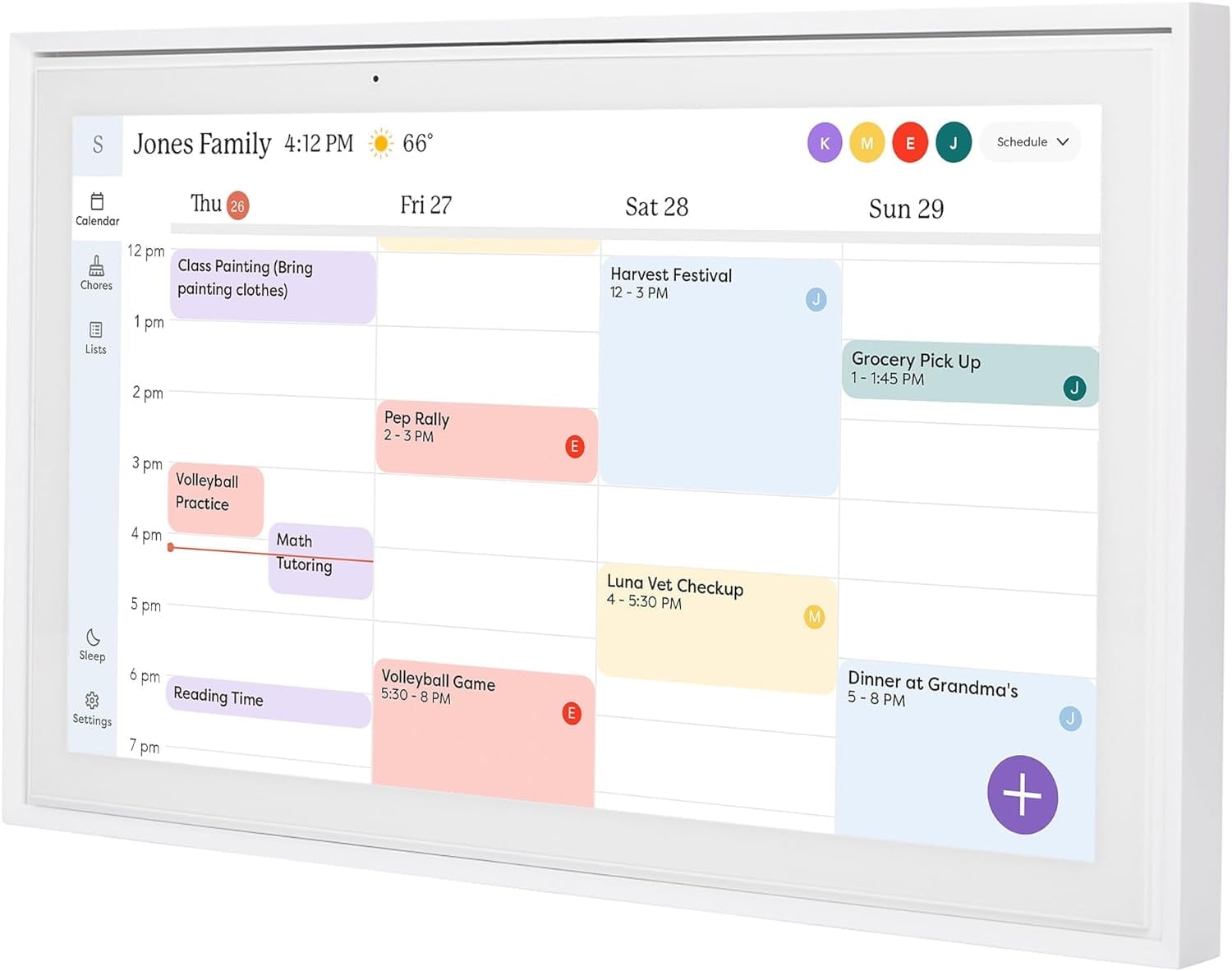 Skylight Calendar: 15 inch Touchscreen Digital Calendar & Chore Chart - Wall Mount Included