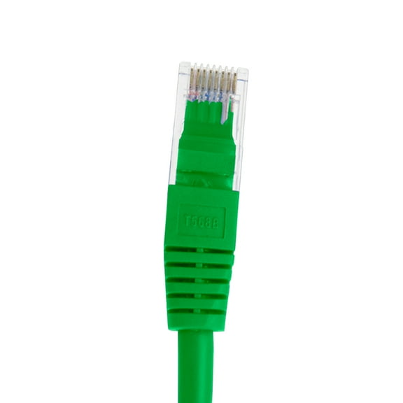 Skyline 8-Conductor 24 AWG RJ45 Cat6 Ethernet Patch Cable (1ft, Green)