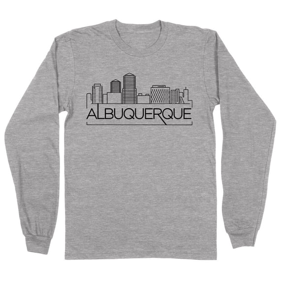 Skyline Albuquerque Long Sleeve Shirt Unisex 4X-Large Grey