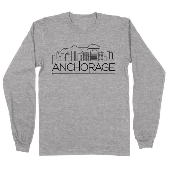 Skyline Anchorage Long Sleeve Shirt Unisex 2X-Large Grey