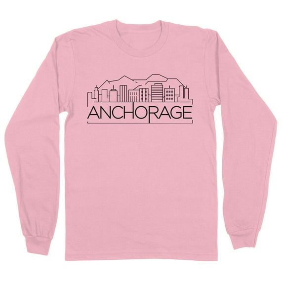 Skyline Anchorage Long Sleeve Shirt Unisex 4X-Large Pink