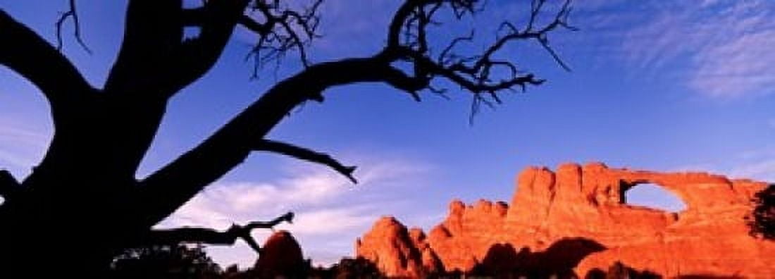 Skyline Arch Arches National Park Utah USA Canvas Art - Panoramic Images (18 x 7)
