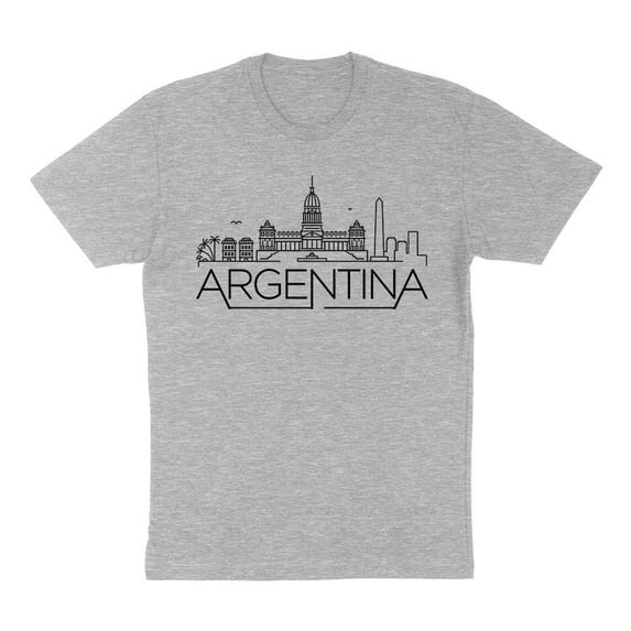 Skyline Argentina Shirt Unisex Medium Grey