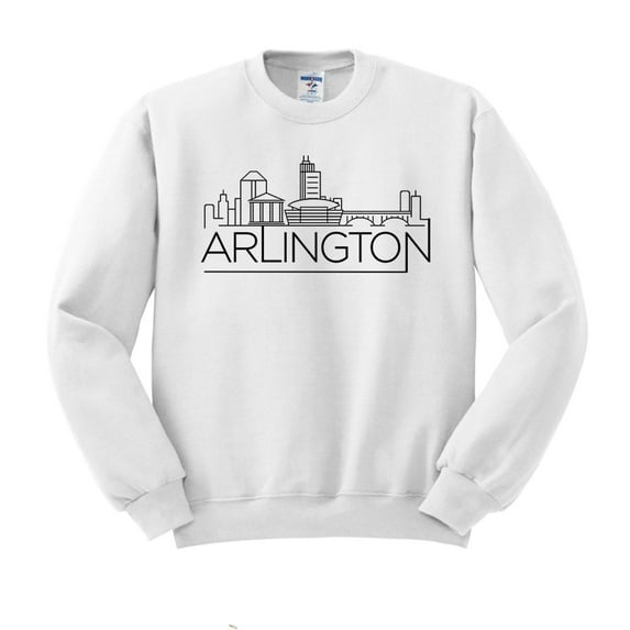 Skyline Arlington Virginia Sweatshirt Unisex Large White