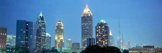 Skyline Atlanta GA USA Canvas Art - Panoramic Images (36 x 12)