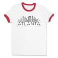 thumbnail image 1 of Skyline Atlanta Georgia Ringer Tee Shirt Unisex X-Large White/Red, 1 of 5