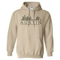 thumbnail image 1 of Skyline Austin Texas Hoodie Sweatshirt Unisex 2X-Large Sand, 1 of 5