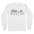 thumbnail image 1 of Skyline Austin Texas Long Sleeve Shirt Unisex Large White, 1 of 5