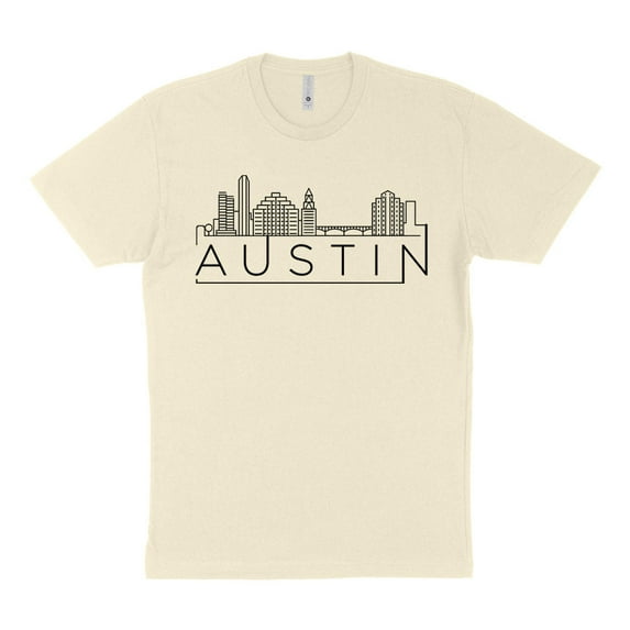 Skyline Austin Texas Shirt Unisex Medium Natural
