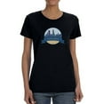 thumbnail image 1 of Skyline Badge Chicago City Women Black T-Shirt, Female XX-Large, 1 of 4