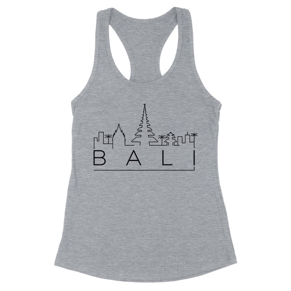 Skyline Bali Tank Top Fitted Racerback Women's X-Small Heather Grey