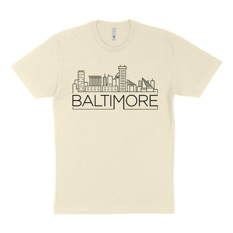 Skyline Baltimore Maryland Shirt Unisex X-Large Natural