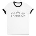 thumbnail image 1 of Skyline Bangkok Ringer Tee Shirt Unisex Large White/Black, 1 of 5