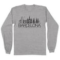 thumbnail image 1 of Skyline Barcelona Long Sleeve Shirt Unisex 5X-Large Grey, 1 of 5