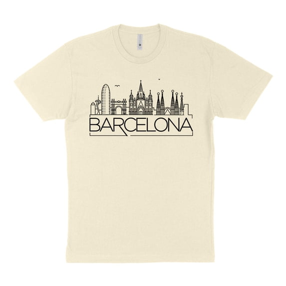 Skyline Barcelona Shirt Unisex Large Natural