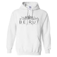 thumbnail image 1 of Skyline Beirut Lebanon Hoodie Sweatshirt Unisex X-Large White, 1 of 5