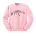 thumbnail image 1 of Skyline Beirut Lebanon Sweatshirt Unisex Large Pink, 1 of 5