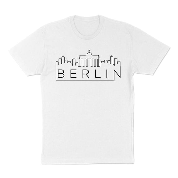 Skyline Berlin Germany Shirt Unisex Large White