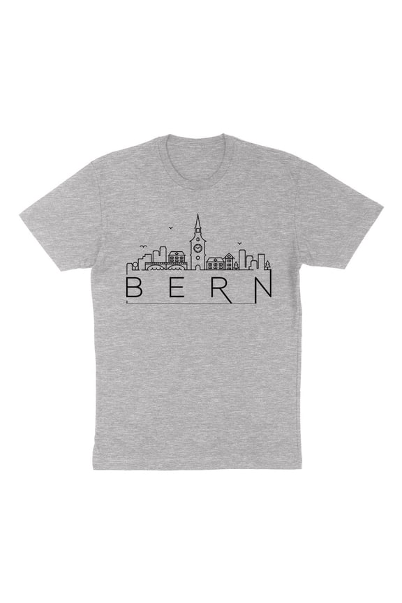 Skyline Bern Switzerland Shirt Unisex Medium Grey