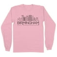 thumbnail image 1 of Skyline Birmingham Alabama Long Sleeve Shirt Unisex Large Pink, 1 of 5