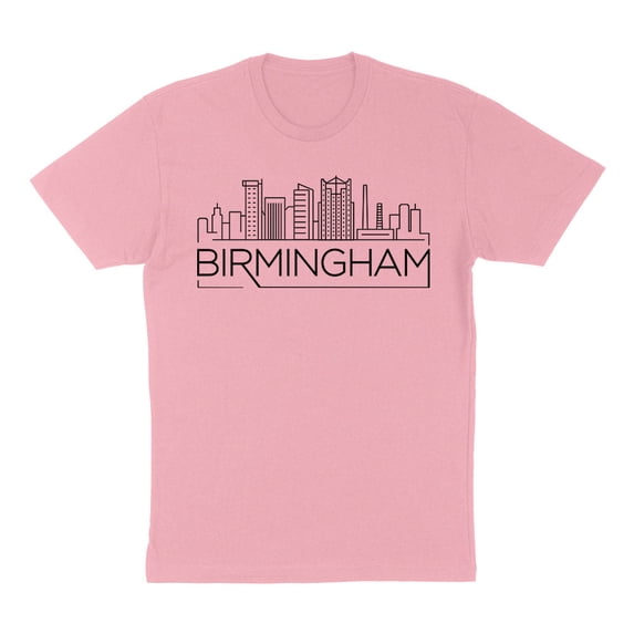 Skyline Birmingham Alabama Shirt Unisex X-Large Pink