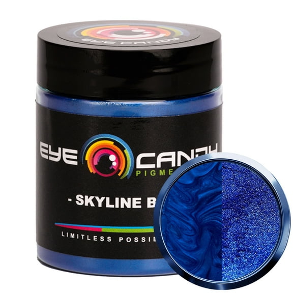 Skyline Blue Mica Powder Pigment (25g) for DIY Crafts: Woodworking, Resin, Soap, Paint, and More