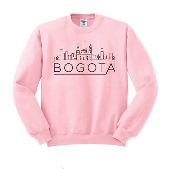Skyline Bogota Colombia Sweatshirt Unisex 2X-Large Pink