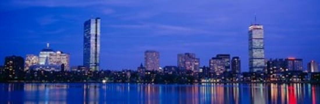 Skyline Boston Massachusetts Canvas Art - Panoramic Images (37 x 12)