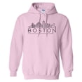 thumbnail image 1 of Skyline Boston Massachusetts Hoodie Sweatshirt Unisex 3X-Large Pink, 1 of 1