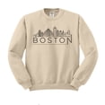 thumbnail image 1 of Skyline Boston Massachusetts Sweatshirt Unisex Small Sand, 1 of 1