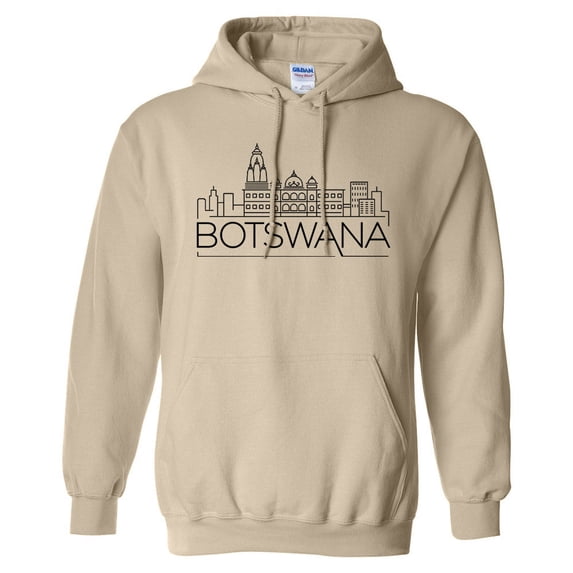 Skyline Botswana South Africa Hoodie Sweatshirt Unisex 3X-Large Sand