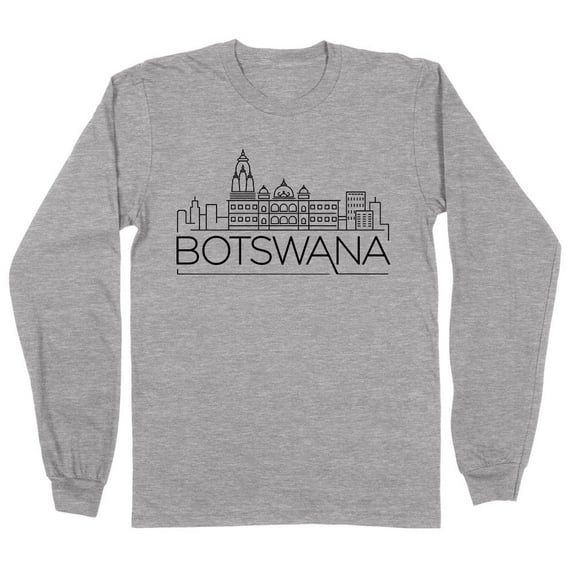 Skyline Botswana South Africa Long Sleeve Shirt Unisex 2X-Large Grey