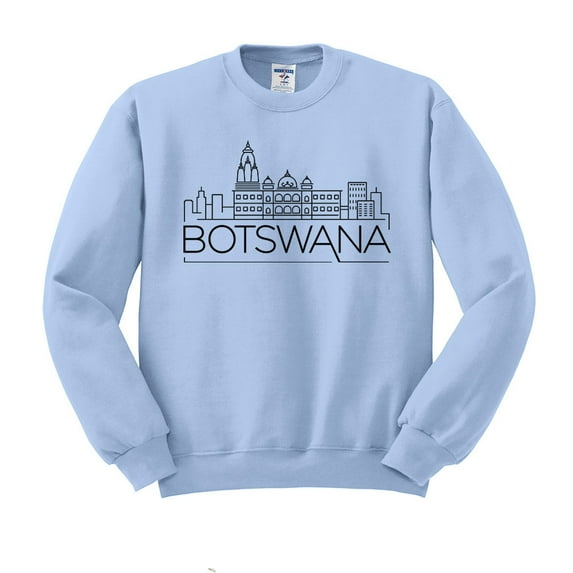 Skyline Botswana South Africa Sweatshirt Unisex Large Light Blue