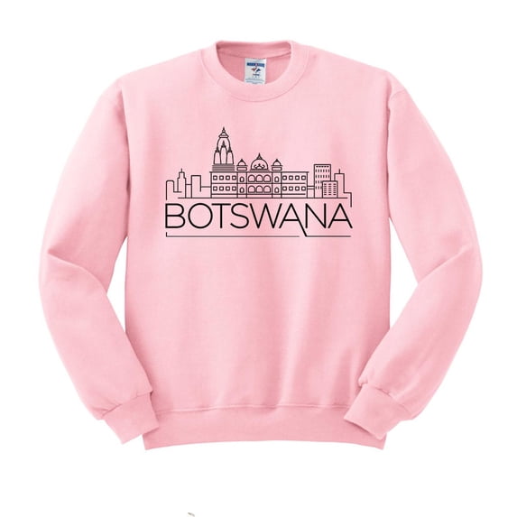 Skyline Botswana South Africa Sweatshirt Unisex Large Pink