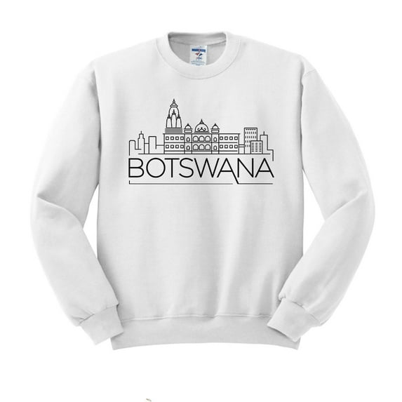 Skyline Botswana South Africa Sweatshirt Unisex Large White