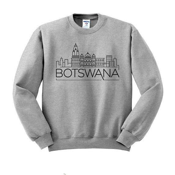 Skyline Botswana South Africa Sweatshirt Unisex Medium Grey