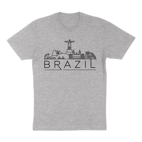 Skyline Brazil Shirt Unisex Small Grey