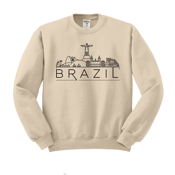 Skyline Brazil Sweatshirt Unisex 2X-Large Sand