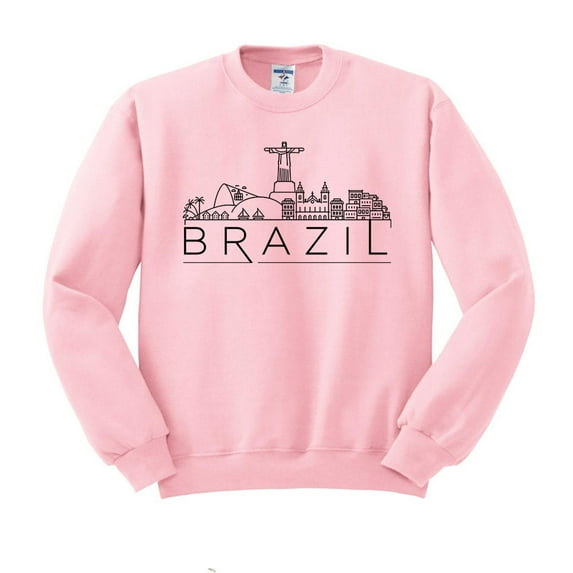 Skyline Brazil Sweatshirt Unisex 3X-Large Pink
