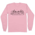 thumbnail image 1 of Skyline Brooklyn New York Long Sleeve Shirt Unisex Small Pink, 1 of 5