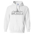 thumbnail image 1 of Skyline Brussels Belgium Hoodie Sweatshirt Unisex Large White, 1 of 5